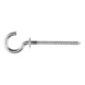 Screw hook, bent, with collar - SCRHOK-FLG-(A2K)-5X86MM - 1