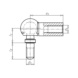 Angular joint shape CS with safety bracket, long version DIN 71802, long design, steel, zinc-plated, blue passivated (A2K) - ANGLJTN-71802-CS-LNG-KGL/13-(A2K)-M8X14 - 2