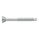 Tornillo para tiras de vidrio ASSY<SUP>®</SUP>plus 4 A2 TH Acero inoxidable A2, sin recubrimiento, rosca parcial, cabeza superior de 60° - ASSY 4 PLUS TOPHEAD INOX A2 3X50 RW10 - 1