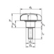 Molette forme étoilée avec connecteur et filetage mâle - STARGRP-STINRT-ET-SST-M8X15 - 2