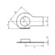 Frein d'écrou DIN 463 acier simple - FREIN-ECROU-2-AILERONS-DIN463-D25,0 - 2