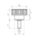 Vis moletée en polyamide et acier galvanisé En polyamide - SCR-KNRL-ET-M8X40X40 - 2