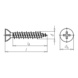 Cement board screw For attaching cemented panels to metal substructures of up to 1 mm and to wooden substructures - 2