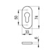 Rosace ovale interne AL avec trou PC Aluminium, PZ interne - ALU-OVAL-ROS-INSIDE-CK-9MM-F9/(A2-OPT - 3