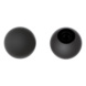 Ball knob DIN 319, thermoset FS 31, black polished, shape C with thread made of plastic - 1