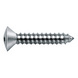 Raised contersunk head tapping screw, C shape with H recessed head DIN 7983, A2 stainless steel, plain. With cross recess. - 1