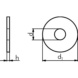 Rondelle de carrosserie en acier brut, d'après DIN 522 - 2