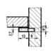 Taquet avec fixation étroite - PLANKDRAGER STAAL VERNIKKELD - 2