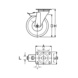 Gumikerék forgó tartóval és rögzítőfékkel - 2