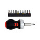 Mini ratchet screwdriver 12 pieces - RTCHSCRDRIV-SET-MINI-6,35MM-11BIT-12PCS - 1