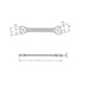 Metric double open-end wrench with two widths across flats - DBOPNENDSPN-WS30X36 - 2