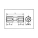 Entretoises Filetage femelle/femelle, laiton - ENTRET-LAITON-I/I-CLÉ5-E2J-M3X28-7 - 2