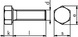 Hexagonal bolt with thread up to the head ISO 4017, steel 8.8, zinc-plated, blue passivated (A2K) - SCR-HEX-ISO4017-8.8-WS10-(A2K)-M6X8 - 2