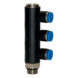 L-shaped distributor 3-way w hex. socket G thread - DSTR-3WAY-L-ROT-PLA-HS-ET-G1/4-PIP-12 - 1