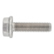 Vis à tête hexagonale AE DIN 6921 inox A2 à embase crantée - VIS-EMB-SER-SIDIN6921-A2/70-M6X12 - 1