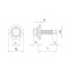 Tornillo autoperforante, cabeza hexagonal con arandela de sellado piasta<SUP>®</SUP> - TOR-HEX-ALADO.-C.ARN16-LL7-(RUS)-4,8X25 - 2