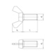 Vis à oreilles carrées Similaire à DIN 316 inox A2 brut - VIS-DIN316-A2-M5X10 - 2