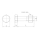 Hexagonal bolt with shank SB FITTINGS DIN EN 15048-1 ISO 4014, steel 8.8U, hot-dip galvanised, with nut ISO 4032 - SCR-4014-8.8U-NUT-4032-8-(HDG)-M20X240 - 2