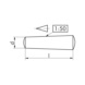 Tapered pin, unhardened DIN 1 unhardened steel plain, version B (turned) - PIN-TAP-UNHDND-DIN1-B-5X16 - 2