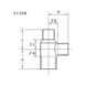 Raccord en T réduit à souder EN1254, cuivre, 5130R - FITT-REDR-EN1254-ILE-CU-16X14X12/5130 - 2