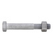 Vis à tête hexagonale/boulon de charpente à filetage partiel DIN 601 acier 4.8U galvanisé à chaud - SCR-HEX-NUT-DIN601-4.8U-WS36-HDG-M24X100 - 1