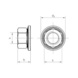 Steel 8 zinc plated shape C - NUT-HEX-KOMBI-C-8-WS10-(A4B)-M6 - 2