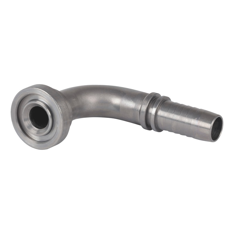 Hansgrohe Geberit Raccordo A Gomito Flangiato 20x1/2 – Pushfit – Adduzione Acqua – Ottone – Grigio