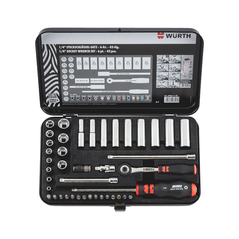 Coffret de douilles TX 1/4″ mâles et femelles - Würth Caraïbes / Outre-Mer