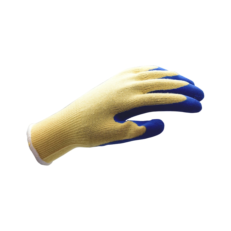 Protective glove polyester latex REDSTRIPE