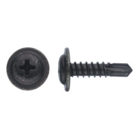 Drilling screw with large washer head, dia. 11 mm