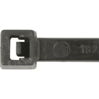 Cable ties with plastic latch, black