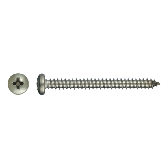 Tornillo de rosca de chapa con cabeza redonda, DIN 7981, A2, tipo C - Torn roscante alomado, DIN 7981 A2, tipo C, H 3, 5,5x60