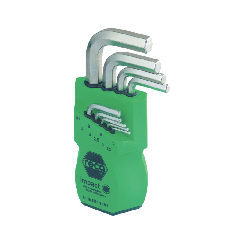 Impact hex key set clearance