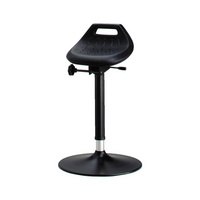 BIMOS ind. perching stool, integral foam, black, seat height adj. 650-850 mm