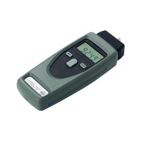 Hand-held measuring unit for rpm and speed, set in a case