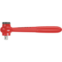 KNIPEX VDE tersine çevrilebilir cırcır, 1/2 inç, 270 mm uzunluk, 1000 V, izoleli