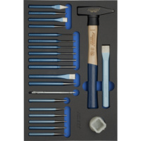 ATORN hard foam insert equipped with hammer + chisel set, LxWxD: 293x435x30 mm