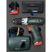 ATORN hard foam insert equipped with cordless drill + accessories