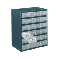 Storage cabinet made of sheet steel, height 435 mm