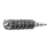 Pipe brushes with M 6 male thread, steel wire trim