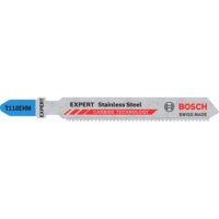 BOSCH EXPERT Endurance for Stainless Steel T118EHM jigsaw blades, 3 pieces