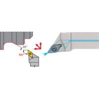 SDJC clamp holder with internal cooling, positive