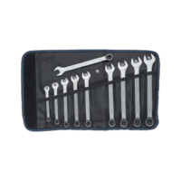 ATORN combination wrench set DIN 3113 B, 10 pcs, in textile roll-up bag