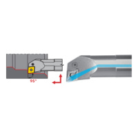 PCLN steel boring bar with clamping surface, negative, right