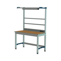 CLIP-O-FLEX system workbench with aluminium attachment, height 900 mm