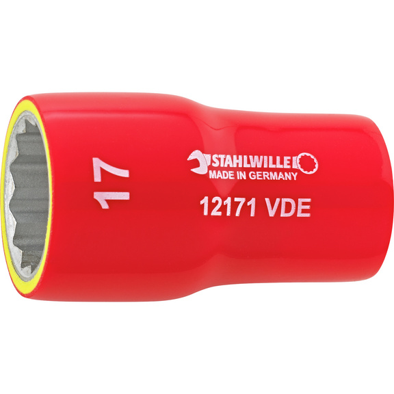 STAHLWILLE VDE Steckschlüsseleinsatz 3/8 Zoll 12 mm - VDE Steckschlüssel-Einsätze metrisch