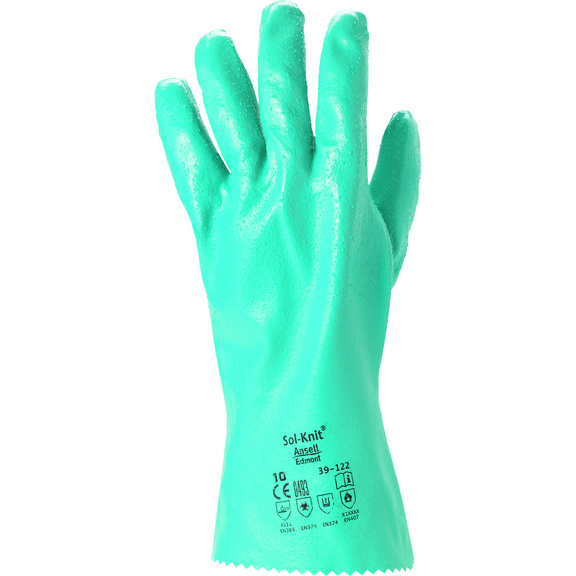 ANSELL Chemie-Schutzhandschuh Gr. 10 , Typ SOL-KNIT 39-122 - Chemikalien-Schutzhandschuhe