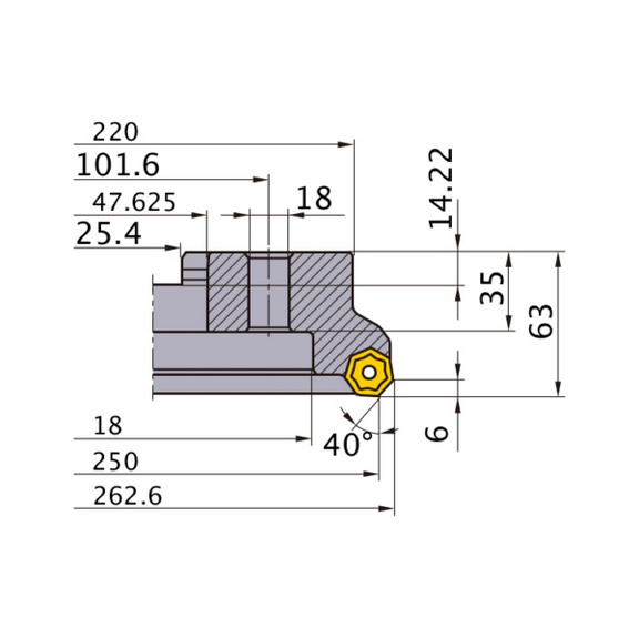 AHX640WR25024K MITSUBISHI, Planfräser - AHX6, Wendeschneidplattenfräser