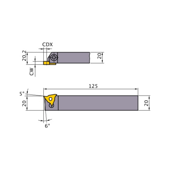 MGHR2020K4315 MITSUBISHI, Aussendrehhalter, Einstechen - MGH, Stechhalter, radial