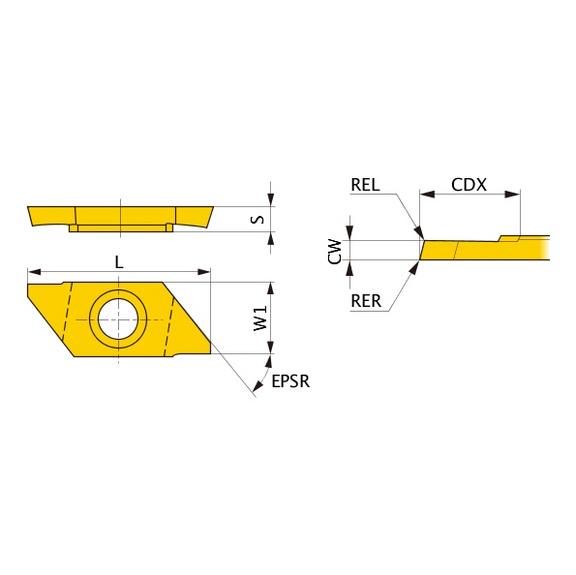 CTAT15110V5RL-B VP15TF MITSUBISHI, WSP, Drehen, beschichtet - CTAT, Wendeschneidplatte, Kleinteilefertigung